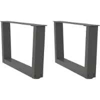 vidaXL Pieds de table basse en V 2 pièces Anthracite 60x(30-31,3) cm Acier