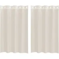 vidaXL Voile Rideaux avec oeillets 2 pcs. Crème 140x175 cm