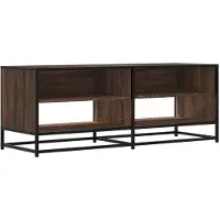 vidaXL Armoire TV marron aspect chêne 120,5x40x46cm Matériau bois métal