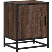 vidaXL Table de chevet chêne marron 40x31x50cm bois d'ingénierie métal
