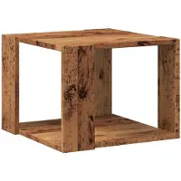 vidaXL Table basse imitation vieux bois 40x40x30 cm Bois composite