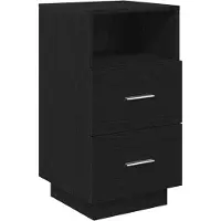 vidaXL Table de chevet avec 2 tiroirs noir 36x36x68 cm