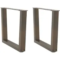 vidaXL Pieds de table basse en V 2 pièces acier naturel 60x(42-43,3) cm acier