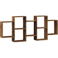 vidaXL Étagère murale vieux bois 159x18x65 cm bois d'ingénierie