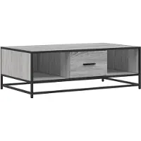 vidaXL Table basse Gris Sonoma 100x57x35 cm Bois composite et métal