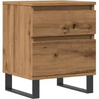 vidaXL Table de chevet chêne artisanal 40x35x50 cm bois d’ingénierie