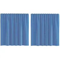vidaXL Voile Rideaux avec passants 2 pcs. Bleu roi 140x140 cm