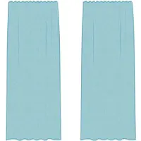 vidaXL Voile Rideaux avec passants 2 pcs. Turquoise 140x245 cm