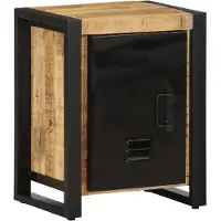 vidaXL Table de chevet 40x30x51 cm bois massif de manguier brut
