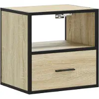 vidaXL Table de chevet murale chêne sonoma 40x31x39,5 cm