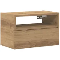 vidaXL Table de chevet murale chêne artisanal 45x26x28,5 cm