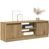 vidaXL Armoire TV Artisan-Chêne 102x30x36 cm Bois composite