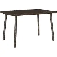 vidaXL Table basse de jardin rectangulaire marron 60x40x37 cm Poly rotin