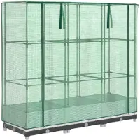 vidaXL Lit surélevé avec serre aspect rotin 120x40x123 cm