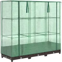 vidaXL Lit surélevé avec serre aspect rotin 120x40x123 cm