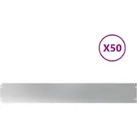 vidaXL Bordure de jardin, 50 pièces, 15 x 103 cm, acier galvanisé, argenté