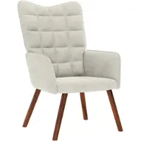 vidaXL Fauteuil relax crème velours