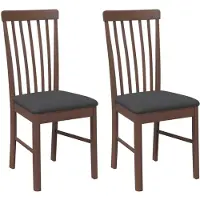 vidaXL Chaises de salle à manger avec coussins 2 pcs. Marron Bois massif Hévéa
