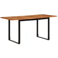 vidaXL Table de salle à manger 160x80x75 cm en bois massif d'acacia