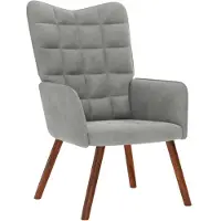vidaXL Fauteuil relax gris clair velours