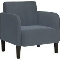 vidaXL Fauteuil avec accoudoirs gris foncé 54 cm velours