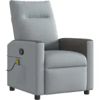 vidaXL Fauteuil de massage gris clair Tissu