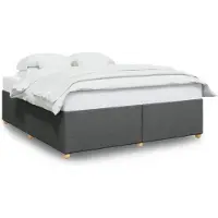 vidaXL Cadre de lit sans matelas gris foncé 180x200 cm Tissu