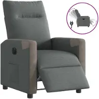 vidaXL Fauteuil relax électrique gris foncé Tissu