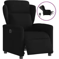 vidaXL Fauteuil relax électrique noir tissu