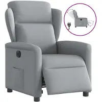 vidaXL Fauteuil relax électrique gris clair Tissu