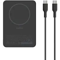 Belkin Batterie Externe Magnétique Boostcharge Slim 5 000 Mah 75 W Avec Accessoire Magsafe - Noir