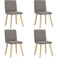 vidaXL Chaises de salle à manger 4 pcs. Tissu taupe