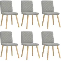 vidaXL Chaises de salle à manger 6 pcs. Tissu gris nuage