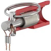 Flamco T-Plus 2-1.1/4 25bar - Tige d'attache, assortiment coated. Click-in bolte.ikke til brugsvand