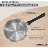 Fackelmann Set 2 poêles 20 et 24 cm en inox Geneva