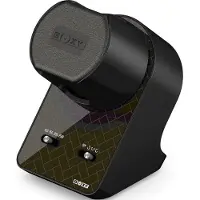 Beco Table de chevet Technic Boxy BLDC EXT noire modulaire pour 1 horloge avec câble USB