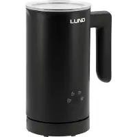 LUND Mousseur à lait électrique 500 W, noir – 4 fonctions, 300 ml