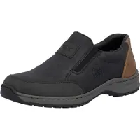 Rieker Pantoufles pour hommes , couleur noir et marron, taille européenne : 41