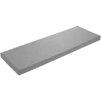 Sleepling Coussin de banc 140 x 40 cm, gris clair, dessous antidérapant, coussin d'assise pour rebord de fenêtre, housse lavable,