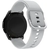 Hurtel Silicone Strap TYS wristband for smartwatch, universal, 20mm, gray (20 mm, Silicone), Sangles de montre, Gris
