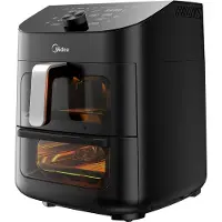 Midea MAD1100DADK friteuse Double 11 L Autonome 1700 W Friteuse d’air chaud Noir