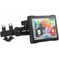 Lescars Écran tactile 5'' pour moto compatible CarPlay & Android Auto