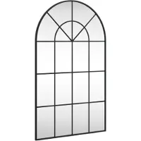 vidaXL Miroir mural noir 60x100 cm arche fer