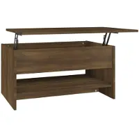 vidaXL Table basse marron imitation chêne 80x50x40 cm Bois composite