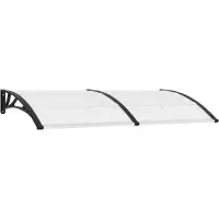 vidaXL Auvent de porte Noir 200 x 100 cm PC