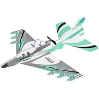 Jokomisiada Avion pliable et léger en mousse avec éclairage LED, hélice et fonction de recharge USB ZA5583