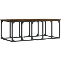 vidaXL Table basse chêne fumé 100x50x35,5 cm Bois composite