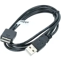 VHBW câble de données USB (type A sur lecteur MP3) câble de chargement compatible avec Sony Walkman NW-A820, NW-A826 lecteur MP3 - noir, 150cm