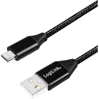 Logilink USB 2.0 Kabel zu Micro-USB Stecker, 1,0m sw