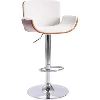 vidaXL Tabouret de bar blanc similicuir
